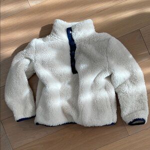Cozy Ivory Cream Fleece Pullover Crewcuts xs 4-5